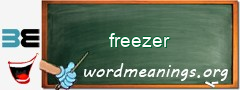 WordMeaning blackboard for freezer